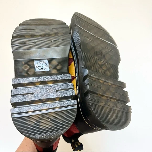 Dr. Martens Boury Warmwair Contrast Nylon Leather Casual Boots BLACK Tan Sz 12 - Picture 2 of 14